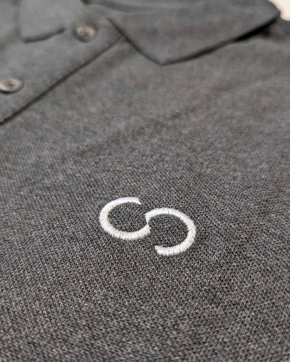 Polo-Shirt Chlodwigplatz dunkelgrau-meliert